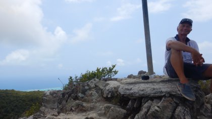 Op de top van het eiland