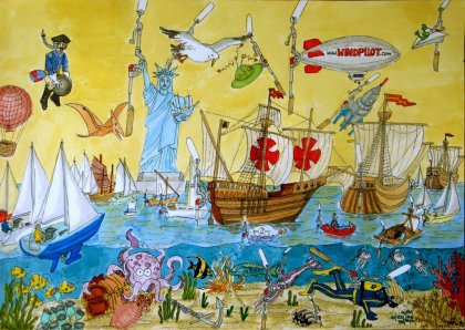 op weg naar het bootje